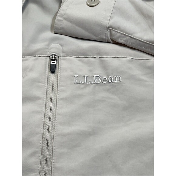 LL Bean Shirt Mens Large Khaki No Fly Zone Vented Roll Tab Sleeve Gorpcore Lg - Picture 2 of 16